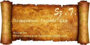Szappanos Teodózia névjegykártya